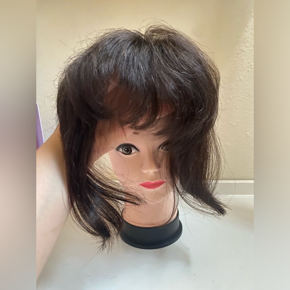 Human Hair Clip-in Bang Natural Black